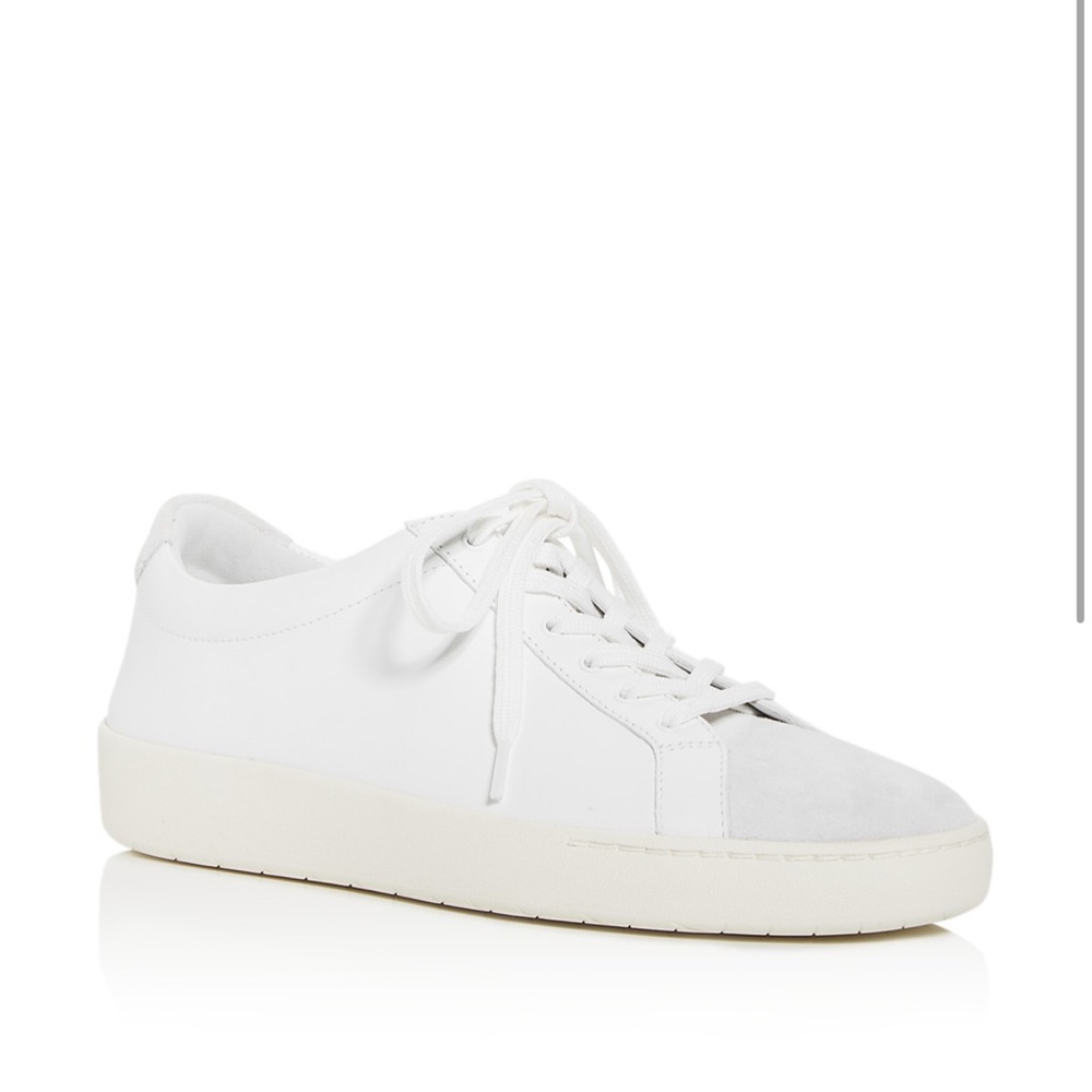 Vince Jenna Low Top White Sneakers Sz 38